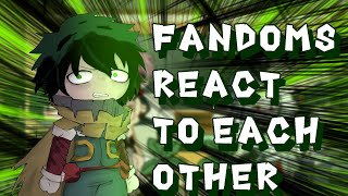 Fandoms react to each other Izuku Midoriya  Deku  Gacha React  MANGA SPOILERS [upl. by Quinton35]