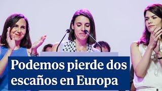 Irene Montero tras la bajada de Podemos a 2 escaños quotNo nos conformamos es un paso necesarioquot [upl. by Swetiana]