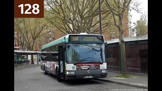 RATP  Timelapse ligne 128  Robinson RER  Porte dOrléans [upl. by Bbor]