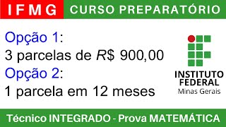 IFMG 🔴 Curso Preparatório 202425 de MATEMÁTICA IFMG Técnico Integrado ao Ensino Médio BoraIF [upl. by Ecirtap]