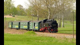 Lößnitzgrundbahn im Frühling [upl. by Serolod]