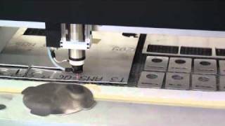 KERN Cutting Aluminum with 400 watt co2 Laser [upl. by Broucek743]