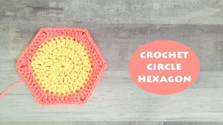 How to crochet a circle hexagon  Crochet With Samra [upl. by Lindeberg]