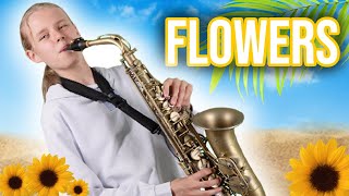 Great SAXOPHONE cover of FLOWERS on the beach [upl. by Goldarina230]