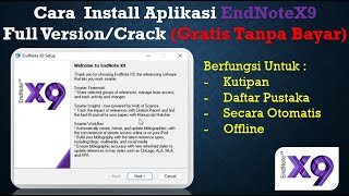 Cara Mudah Download amp Instal Endnote X9 Full Version Ampuh Buat Sitasi Kutipan dan Daftar Pustaka [upl. by Nalad848]