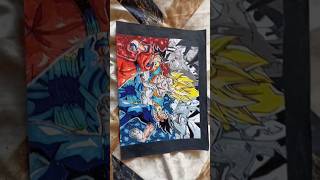 Vegeto Super Saiyan 🔥 vegeto animedrawing art shortvideo shorts [upl. by Dareece]