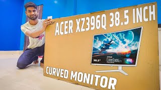 Acer 385 inch curved monitor unboxing  Acer xz396q 385 inch monitor review  Acer curved monitor [upl. by Adlay]