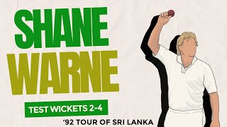 Shane Warne Test Cricket Wickets 24 1992 v Sri Lanka [upl. by Asenaj]