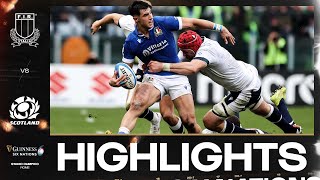 HIGHLIGHTS  🇮🇹 ITALY V SCOTLAND 🏴󠁧󠁢󠁳󠁣󠁴󠁿  2024 GUINNESS MENS SIX NATIONS RUGBY [upl. by Animsay919]