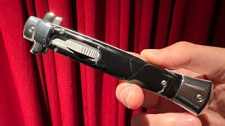 MAGO 11” ITALIAN STYLE STILETTO OTF SWITCHBLADE REVIEW [upl. by Cavuoto]