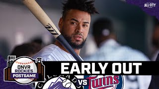 Elias Díaz exits early as Colorado Rockies start threegame set in Minnesota vs the Twins [upl. by Elah]