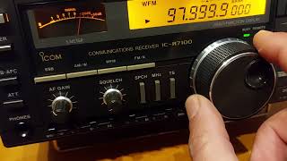 icom icr7100 2m weak signal test and wfm commercial [upl. by Brendis687]