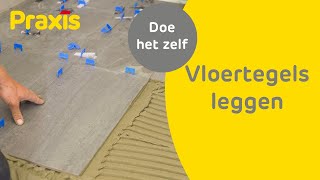 Vloertegels leggen  Zo tegel je een vloer  Praxis [upl. by Llerrot]