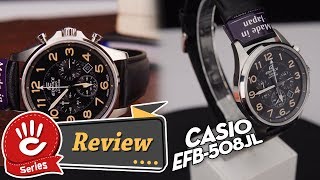 Đánh giá đồng hồ Casio Edifice dây da EFB508JL1ADR [upl. by Anitnerolf12]