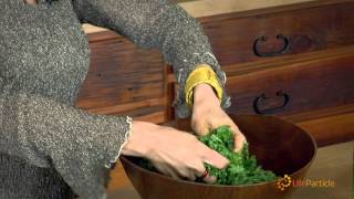 Wild Kale Salad Recipe  Quick Tips Raw Foods Part 1 [upl. by Clorinde]