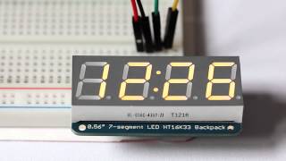 Adafruit 4Digit 7Segment Display wI2C Backpack [upl. by Dinsmore383]