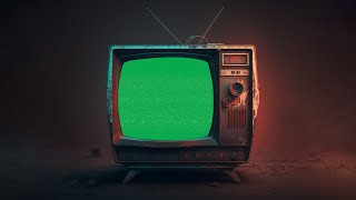 Old Retro TV Green Screen  4K  Vintage  Global Kreators [upl. by Aisyram]