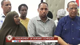 Chair of the Education Committee Hon Omar Abdi reacts to bursary cheques disbursement [upl. by Zednanref]