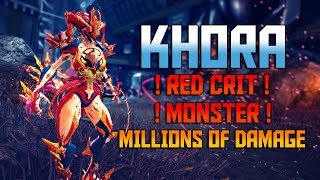 WARFRAME KHORA Red Crit Monster  Millions Of Damage OUTDATED [upl. by Janeta719]