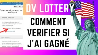 DV LOTTERY  Comment vérifier les résultats de la loterie visa [upl. by Ahcila]