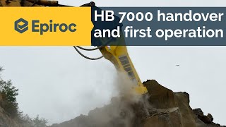 Hydraulic Breaker HB 7000 handover and first operation [upl. by Ytineres506]