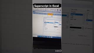 Use a superscript in ms excelmsexcel computer trending youtubeshorts [upl. by Hsatan]