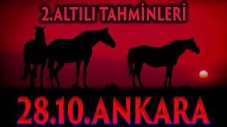 28 Ekim Ankara At Yarışı  Altılı Tahminleri  2ALTILI [upl. by Ole341]