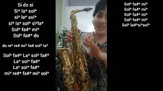 Tutorial Juguito de piña🍍🎷SAXO Con NOTAS Y DIGITACIÓN [upl. by Nohsav665]