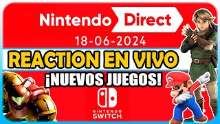 🔴 NINTENDO DIRECT  18 de Junio  EN VIVO  REACCIÓN ESPAÑOL Nuevos Juegos Switch 2024  N Deluxe [upl. by Gravante]