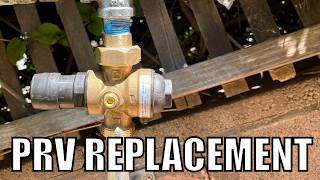 Replacing a Water Pressure Reducing Valve PRV  Easy DIY Plumbing Repair [upl. by Rhiana]