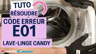 Comment résoudre le code erreur E01 sur un lave linge Candy [upl. by Kerwin766]