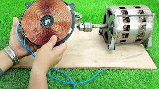 Scientific experiment to generate 220 volt electricity Free energy generator 2024 [upl. by Ahsikcin987]