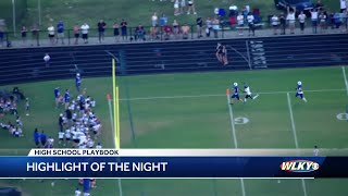 WLKY Highlight of the Night Spencer Countys Brody Phelps scores 75yard touchdown [upl. by Annnora]