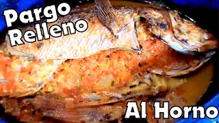 PARGO RELLNO AL HORNO  FACIL Y DELICIOSA RECETA  CocinablogOficial [upl. by Ahsoj]