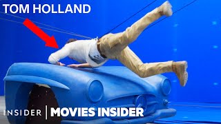 What 5 Tom Holland Stunts Looked Like Behind The Scenes  Movies Insider [upl. by Magocsi]