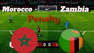 Penalty  Morocco VS Zambia  match 2024 Efootball  FIFA  FC24  PES  of Gameplay [upl. by Reina]