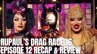 RuPauls Drag Race Season 16 Episode 12 quotBathroom Huntiesquot Recap amp Review [upl. by Laertnom]