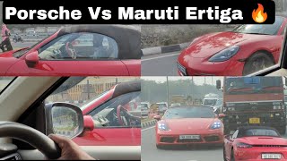 Porsche Vs Maruti Ertiga Race Lag gai😱 vlog porsche ertiga manjitsinghvlogs [upl. by Akiras564]