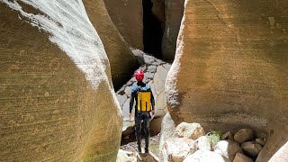 Canyoneering Middle Echo Canyon Icy Conditions Zion National Park  May 2023 [upl. by Lauer]