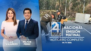 Noticiero de Ecuador Emisión Matinal 4112024 [upl. by Norod]