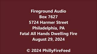 82924 5724 Harmer St Philadelphia PA Fatal All Hands Dwelling Fire [upl. by Ydne]