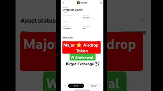 Major Airdrop Token Withdrawal Bitget Exchange Today Major Token Received Bitget Exchangeshorts [upl. by Vivyanne987]