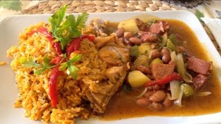 Arroz Junto Con Pollo amp Habichuelas Rosadas Al Estilo Boricua [upl. by Pepita]