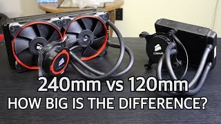 120mm vs 240mm AIO Water Cooler Comparison ft Corsair H55 and H105 Hydro Series [upl. by Shermy]