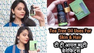 Top 7 Beauty Uses of Tea Tree oil for Skin Face Dark pots Dandruff  Elansa Tea Tree Oil [upl. by Audi]