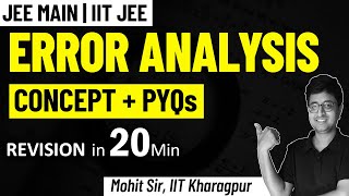 Error Analysis  Relative Error  PYQs  JEE Physics  Mohit Sir IIT KGP [upl. by Haldi624]