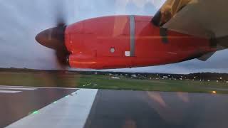 Loganair ATR 42500 Takeoff from Inverness Scotland [upl. by Harrak827]