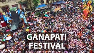 Ganapati FestivalGanesh Chaturthi in Mumbai  Aerial India  CNA Insider [upl. by Elyc704]