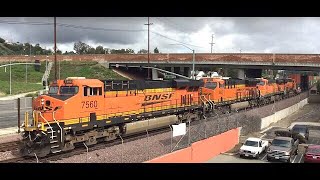 BNSF Trains  Yorba Linda  Fall 2016 [upl. by Shipley]