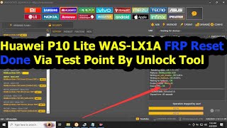 Huawei P10 Lite WASLX1A FRP Reset Done Via Test Point By Unlock Tool ✔✔ [upl. by Scrivens382]